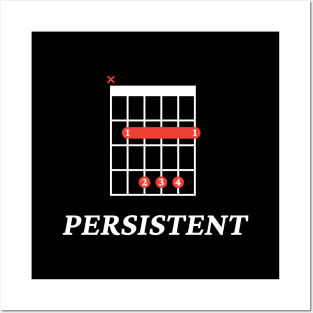 B Persistent B Guitar Chord Tab Dark Theme Posters and Art